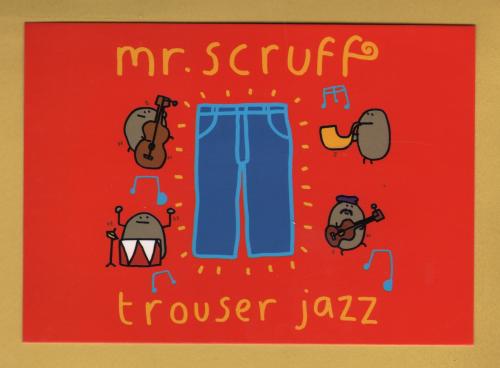 `Mr Scruff, Trouser Jazz - 2002` - Postally Unused - Boomerang Media Postcard.